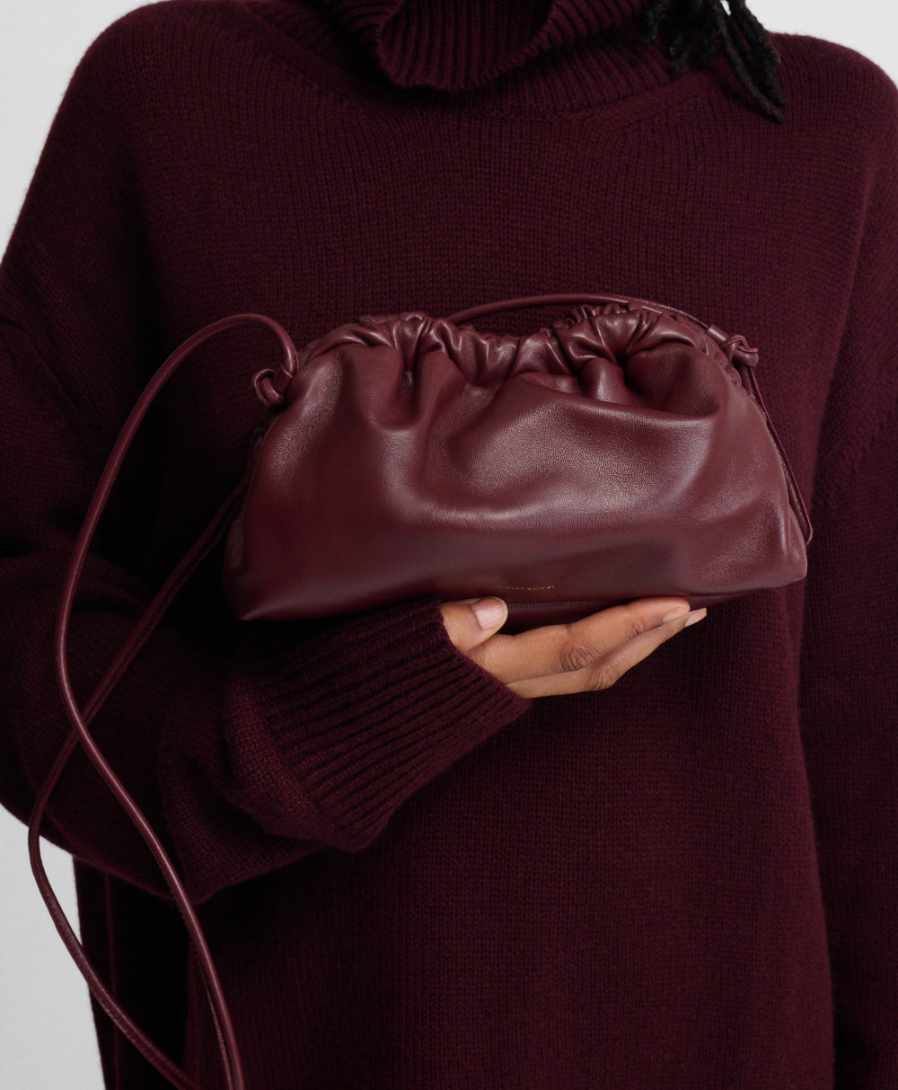 HANDBAGS Mini Cloud Clutch in Pomegranate Mansur Gavriel