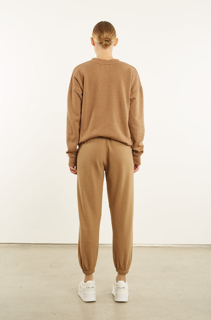 Tops SPRWMN Tiny Logo Sweatshirt in Camel Sprwmn
