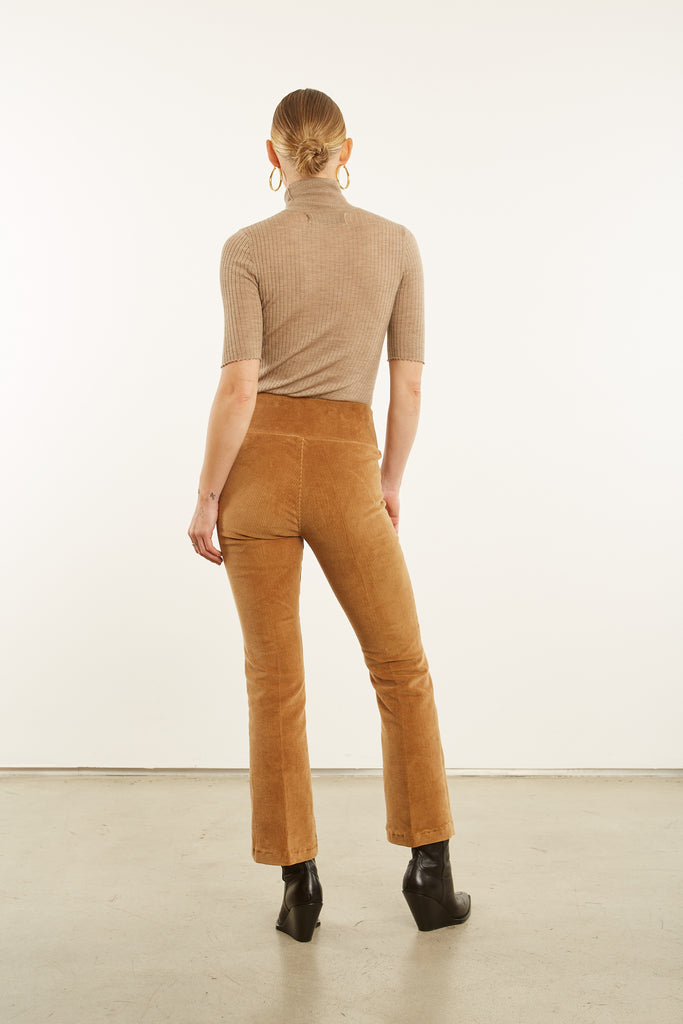 Pants SPRWMN Ankle Flare Corduroy Pant in Camel Sprwmn