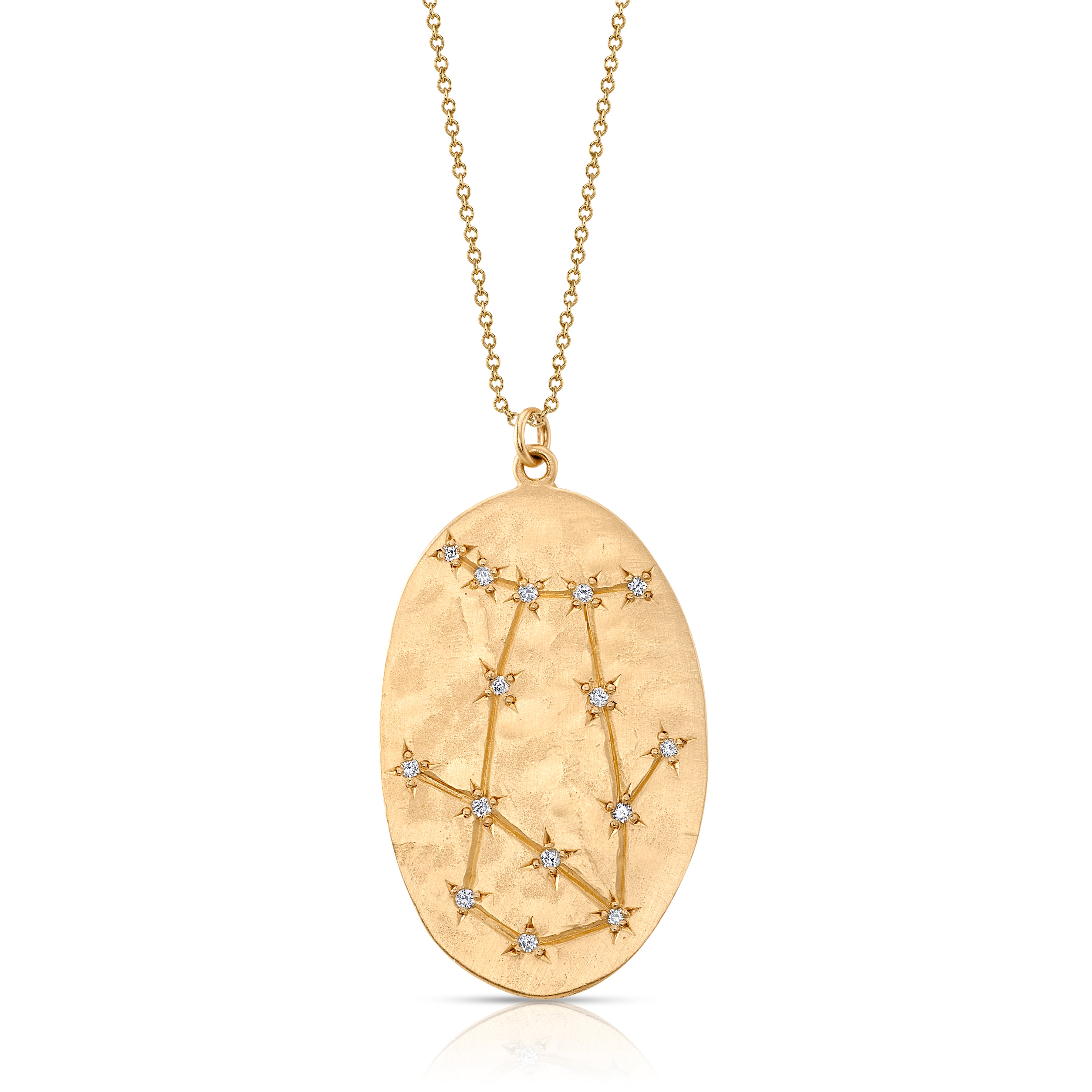 Gemini Astrology Necklace in Yellow Gold – Serafina
