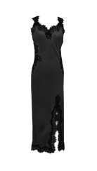 DRESSES/JUMPSUITS Harper Strap Long Bias Dress in Black Gold Hawk
