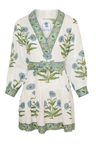 DRESSES/JUMPSUITS Mykonos Mini Dress in Blue Flower Maison Marigold