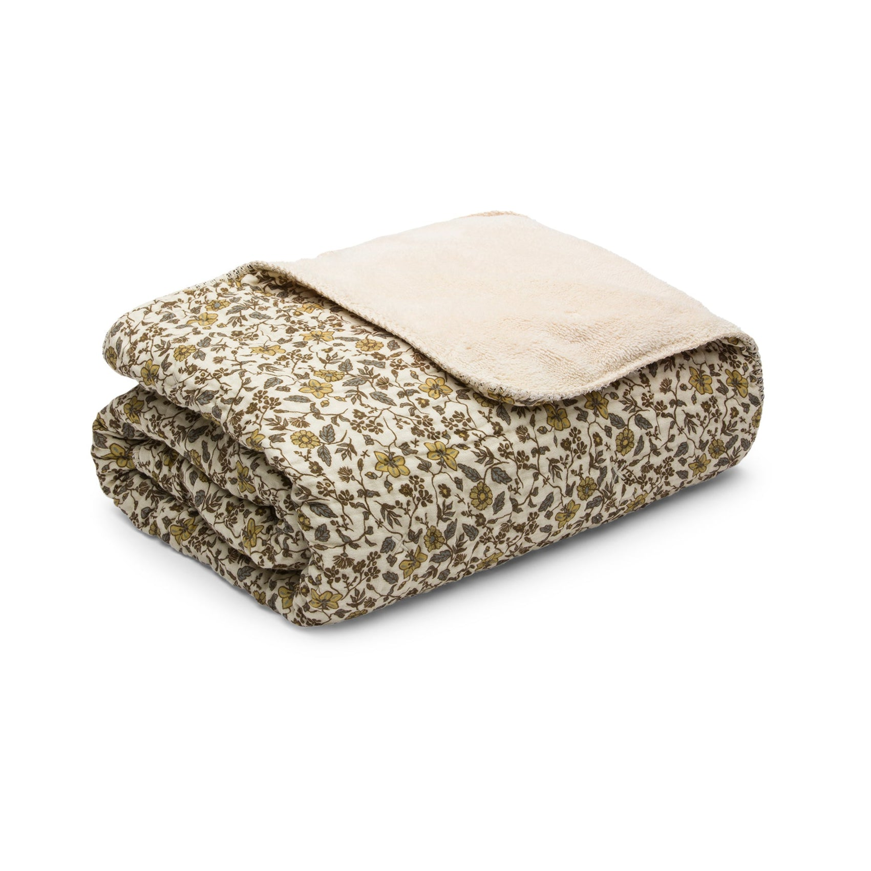 HOME DECOR SHERPA COTTAGE BLANKET IN COCONUT FLORAL House No. 23