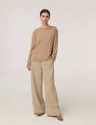 TEES/TANKS Long Sleeve Jersey Tee in Cashew Handvaerk