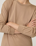 TEES/TANKS Long Sleeve Jersey Tee in Cashew Handvaerk