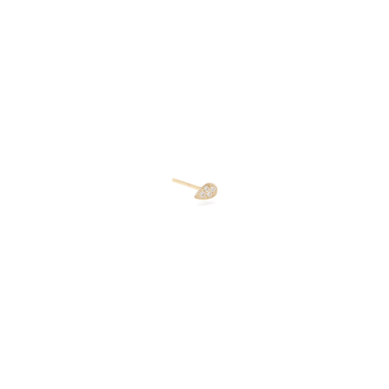 JEWELRY Itty Bitty Diamond Tear Stud in Yellow Gold Zoe Chicco