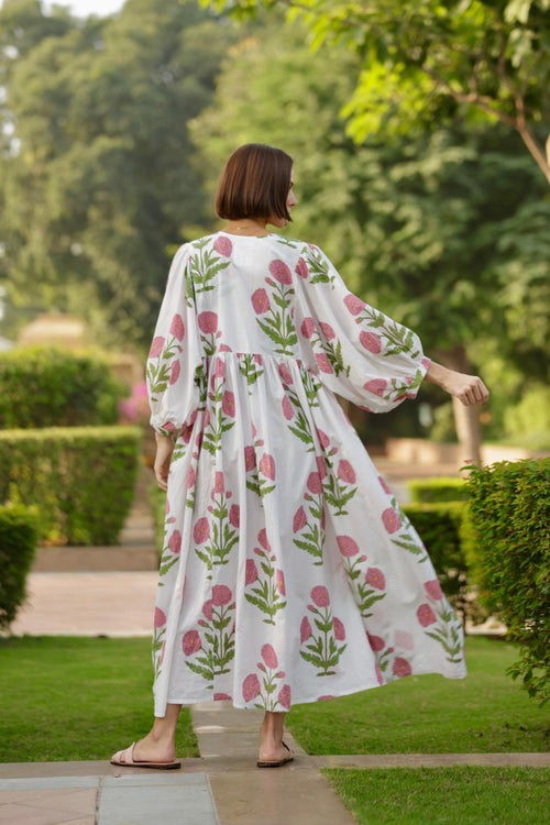 DRESSES/JUMPSUITS Taj Maxi Dress in Pink Flower Maison Marigold