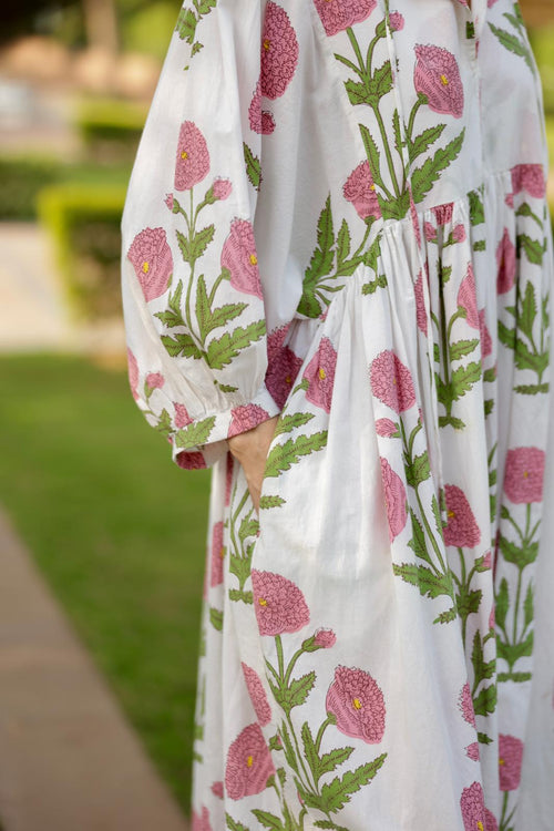 DRESSES/JUMPSUITS Taj Maxi Dress in Pink Flower Maison Marigold