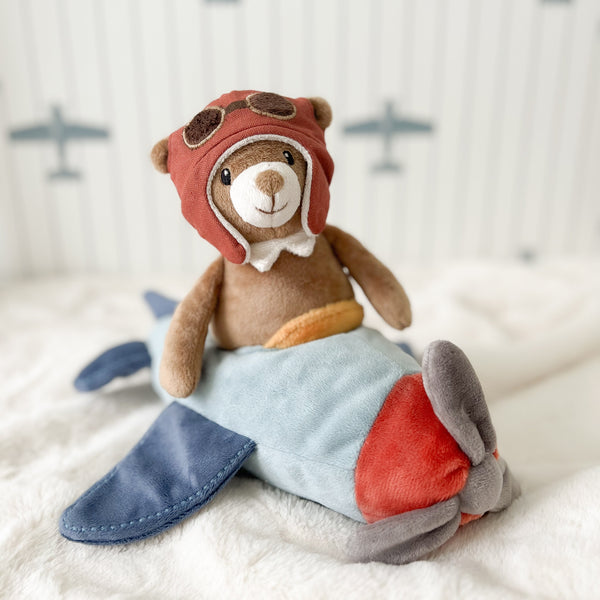 CHILDREN'S ACCESSORIES Pilot Bear and Plane Mon Ami