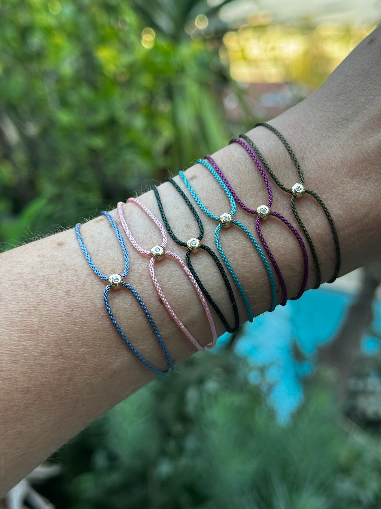 JEWELRY Diamond Dot Cord Bracelet in Lagoon EF Collection