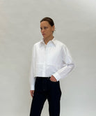 BLOUSES/SHIRTS/TOPS Soon To Be Ex Bib Shirt in White TWP