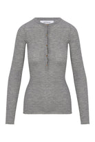 BLOUSES/SHIRTS/TOPS Long Sleeve Cashmere Henley in Grey SPRWMN