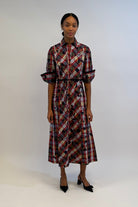 DRESSES/JUMPSUITS Hostess With the Mostest Dress in Red Plaid Rosie Assoulin