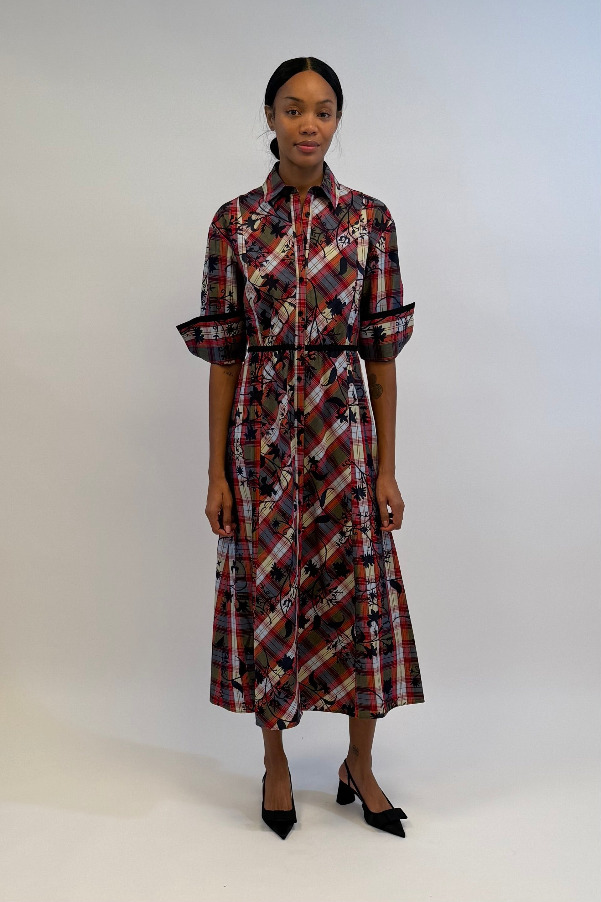 DRESSES/JUMPSUITS Hostess With the Mostest Dress in Red Plaid Rosie Assoulin