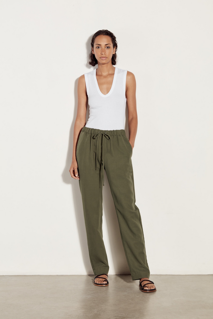 Tops Enza Costa Sleeveless U Neck Tee in White Enza Costa