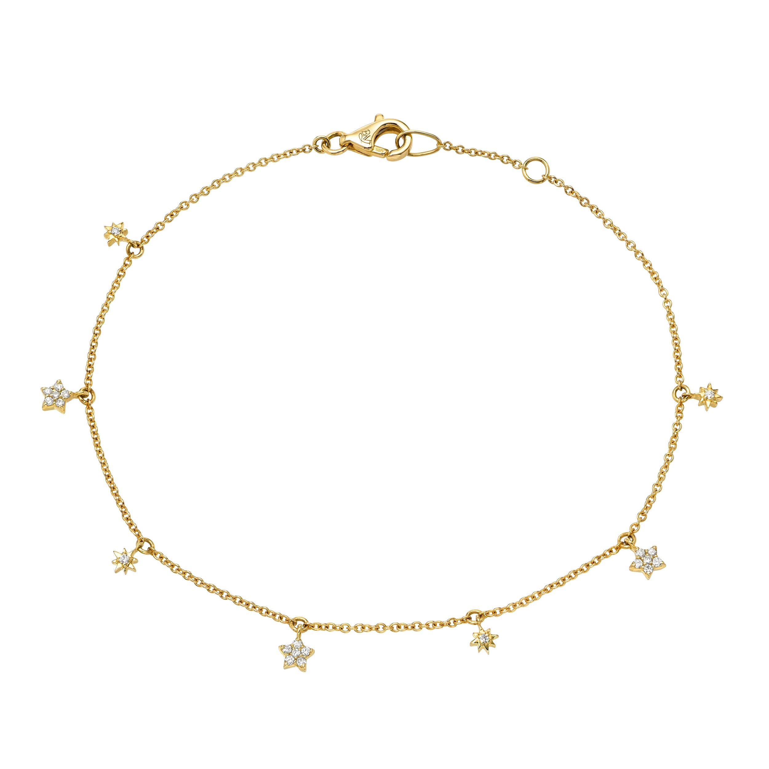 JEWELRY BNJA81820-BL-YG STAR BR, 0.09TW, 14KYG Riberra