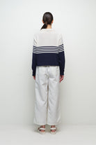 BLOUSES/SHIRTS/TOPS Jules Knit Polo in Midnight Stripe Simkhai