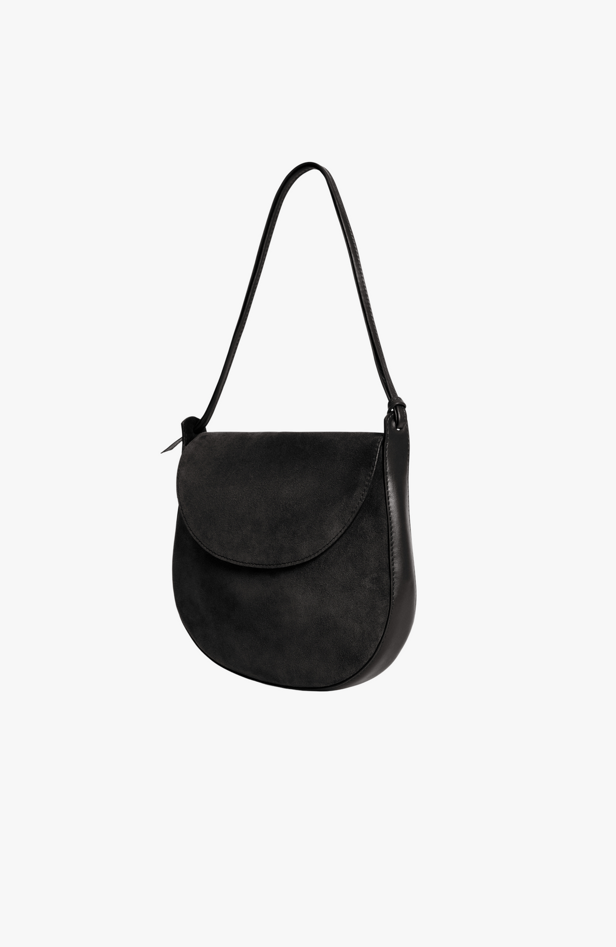 HANDBAGS Juliette Shoulder Bag in Black Suede Lemiz