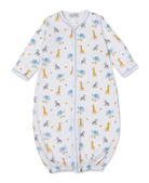 CHILDREN'S APPAREL Baby Convertible Gown in Safari Bunch Blue Kissy Kissy