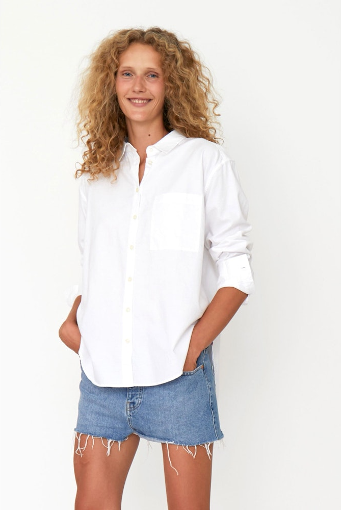 Tops Kule Quinn Oxford Shirt in White Kule