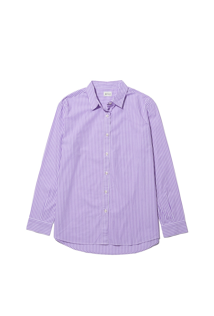 Tops Kule Long Sleeve Button Up in Lilac Kule