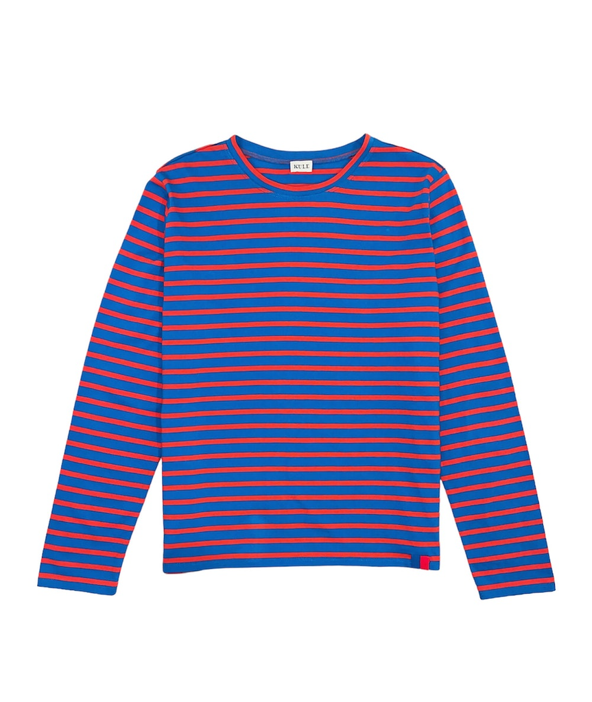Tops Kule Modern Long Tee in Blue and Poppy Kule