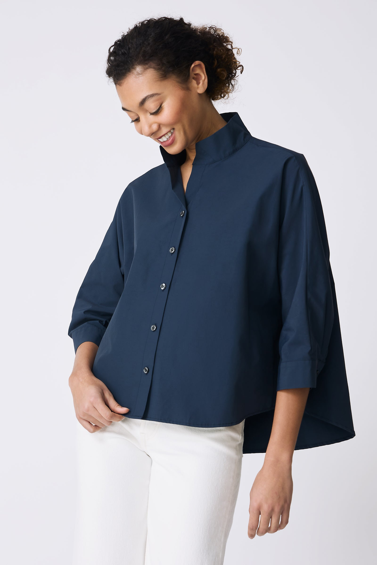 BLOUSES/SHIRTS/TOPS Avi Shirt in Summer Navy Kal Rieman