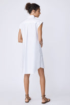 DRESSES/JUMPSUITS Candice Double Collar Shirt Dress in White Oxford Kal Rieman
