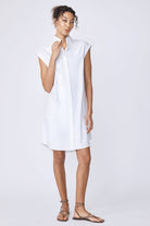 DRESSES/JUMPSUITS Candice Double Collar Shirt Dress in White Oxford Kal Rieman