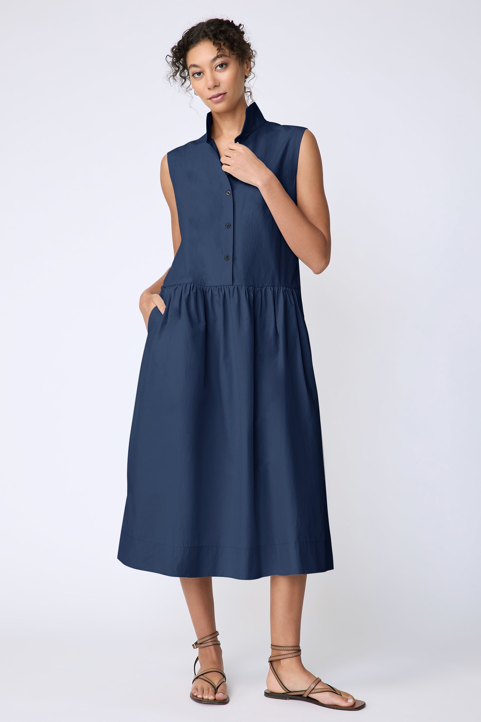 DRESSES/JUMPSUITS Demi Dress in Summer Navy Kal Rieman
