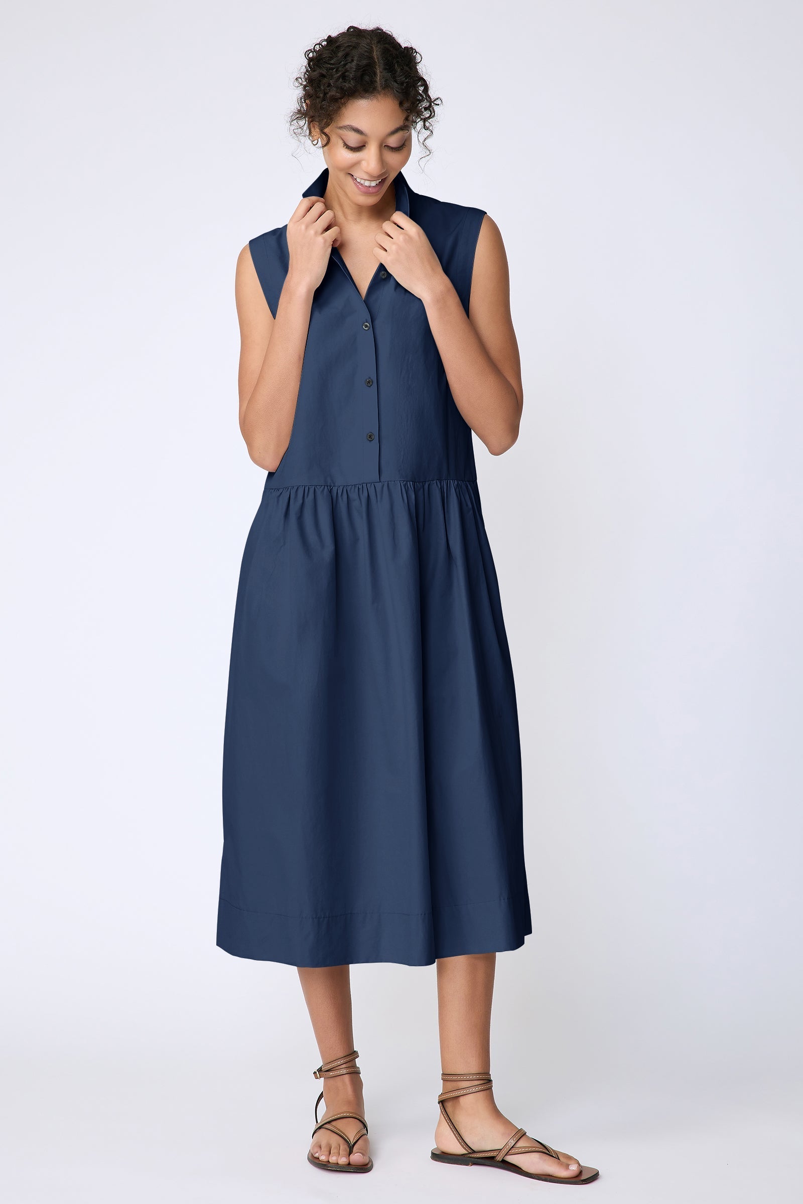 DRESSES/JUMPSUITS Demi Dress in Summer Navy Kal Rieman