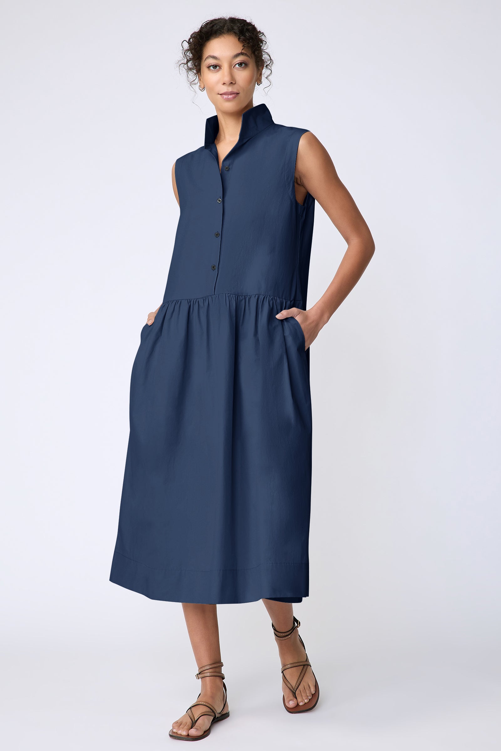 DRESSES/JUMPSUITS Demi Dress in Summer Navy Kal Rieman
