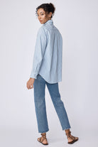 BLOUSES/SHIRTS/TOPS Box Pleat Ginna Stripe Shirt in Bay Saltwater Kal Rieman