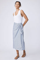 SKIRTS Lorraine Wrap Skirt in Harbor Stripe Kal Rieman