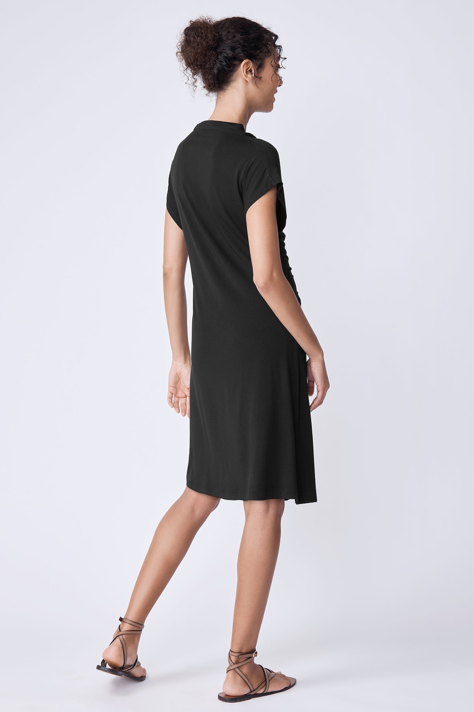DRESSES/JUMPSUITS Rebecca Tie Dress in Black Kal Rieman