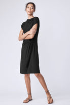 DRESSES/JUMPSUITS Rebecca Tie Dress in Black Kal Rieman
