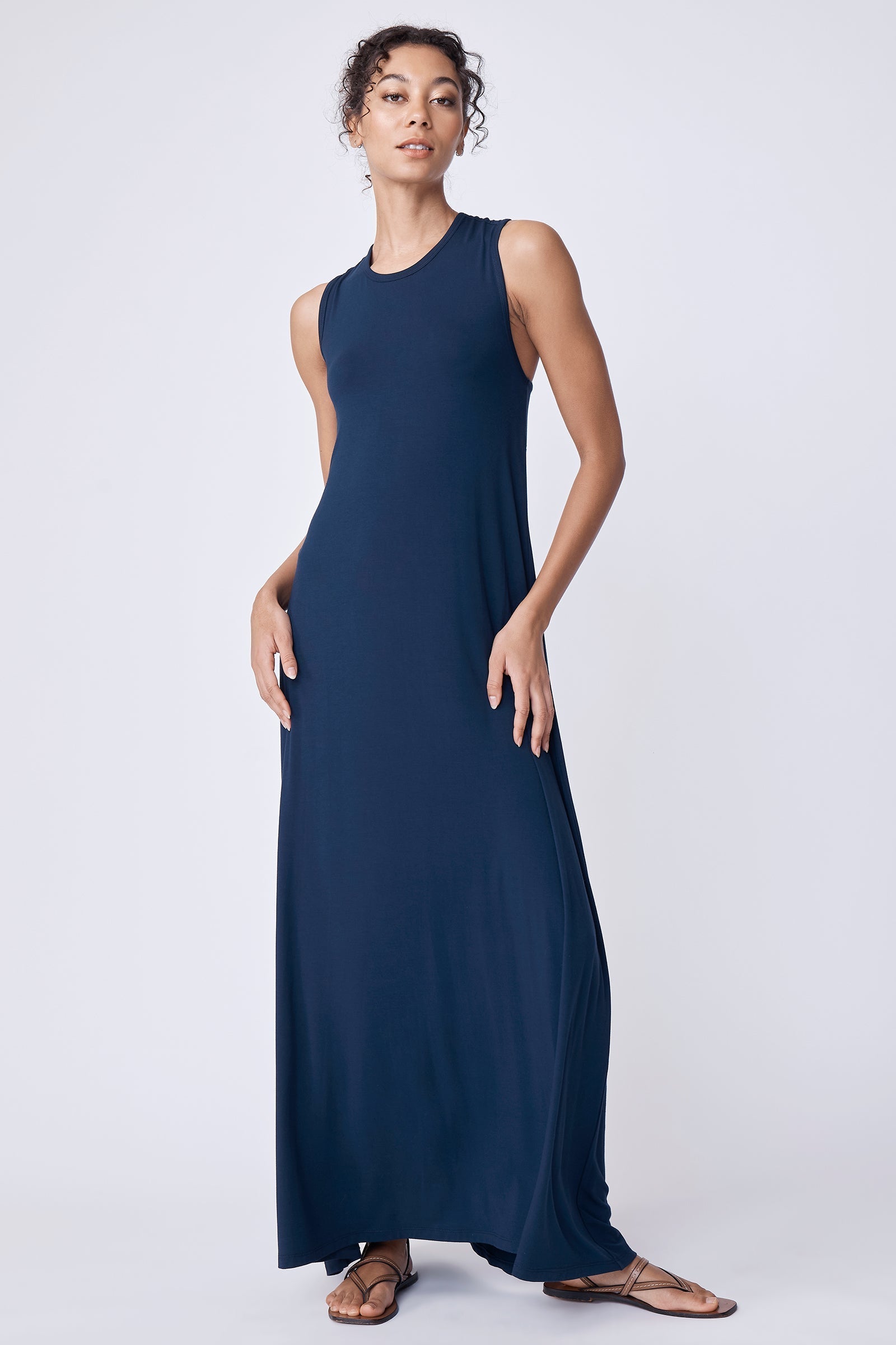 DRESSES/JUMPSUITS Remi Maxi Dress in Navy Kal Rieman