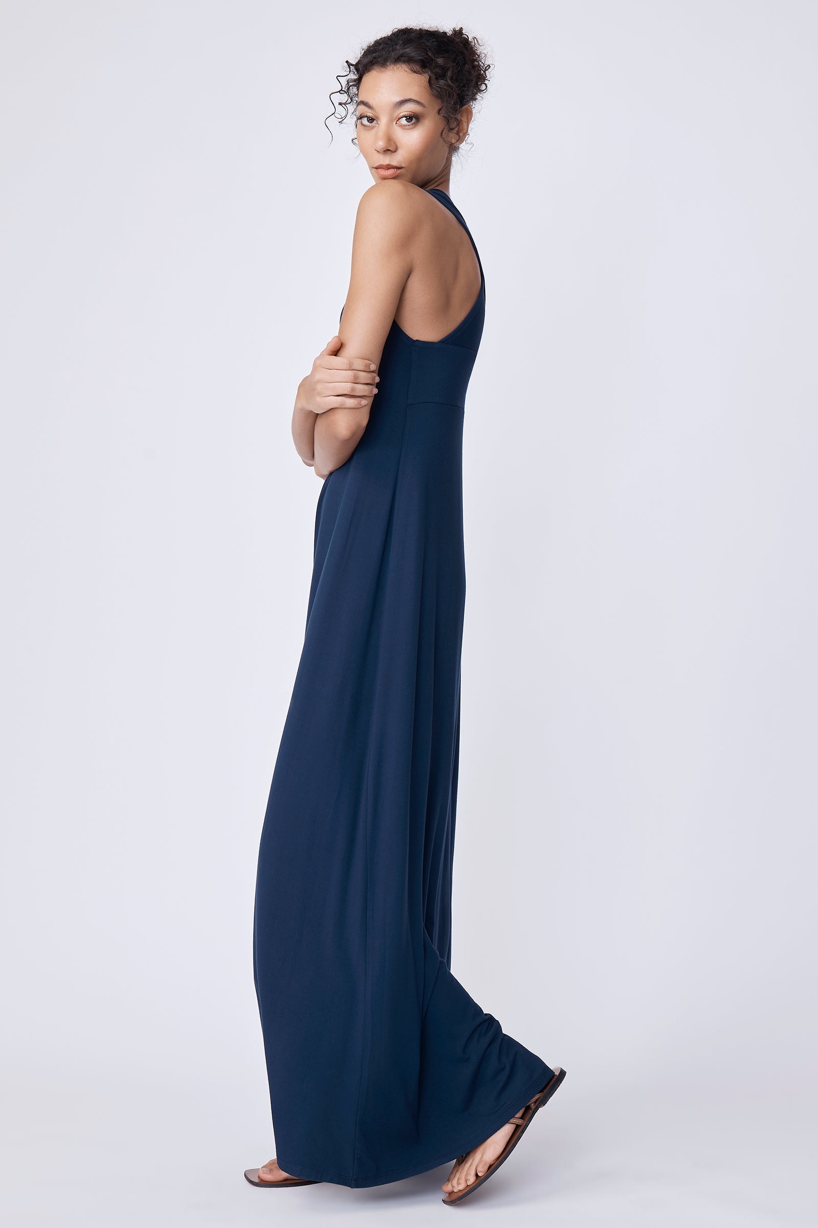 DRESSES/JUMPSUITS Remi Maxi Dress in Navy Kal Rieman
