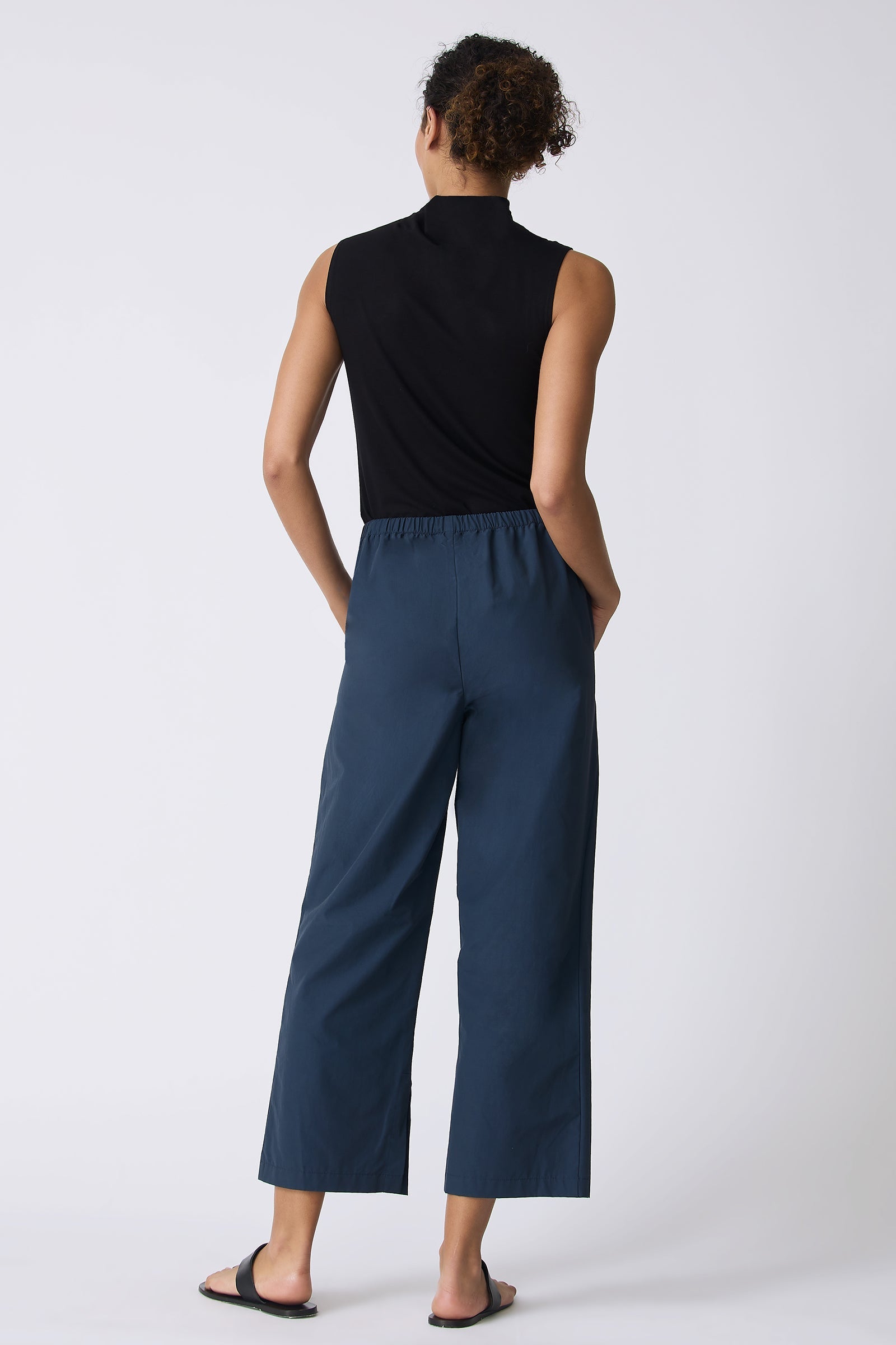 PANTS/SHORTS Split Hem Capri in Summer Navy Kal Rieman