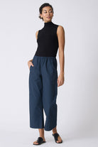 PANTS/SHORTS Split Hem Capri in Summer Navy Kal Rieman