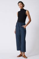 PANTS/SHORTS Split Hem Capri in Summer Navy Kal Rieman