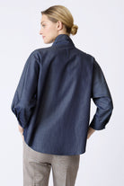 BLOUSES/SHIRTS/TOPS Vanessa Bow Blouse in Denim Twill Kal Rieman