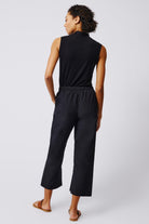 PANTS/SHORTS Split Hem Capri in Black Kal Rieman