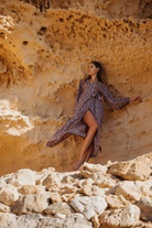 DRESSES/JUMPSUITS Luna Maxi Wrap Dress in Talavera Indigo Hannah Artwear