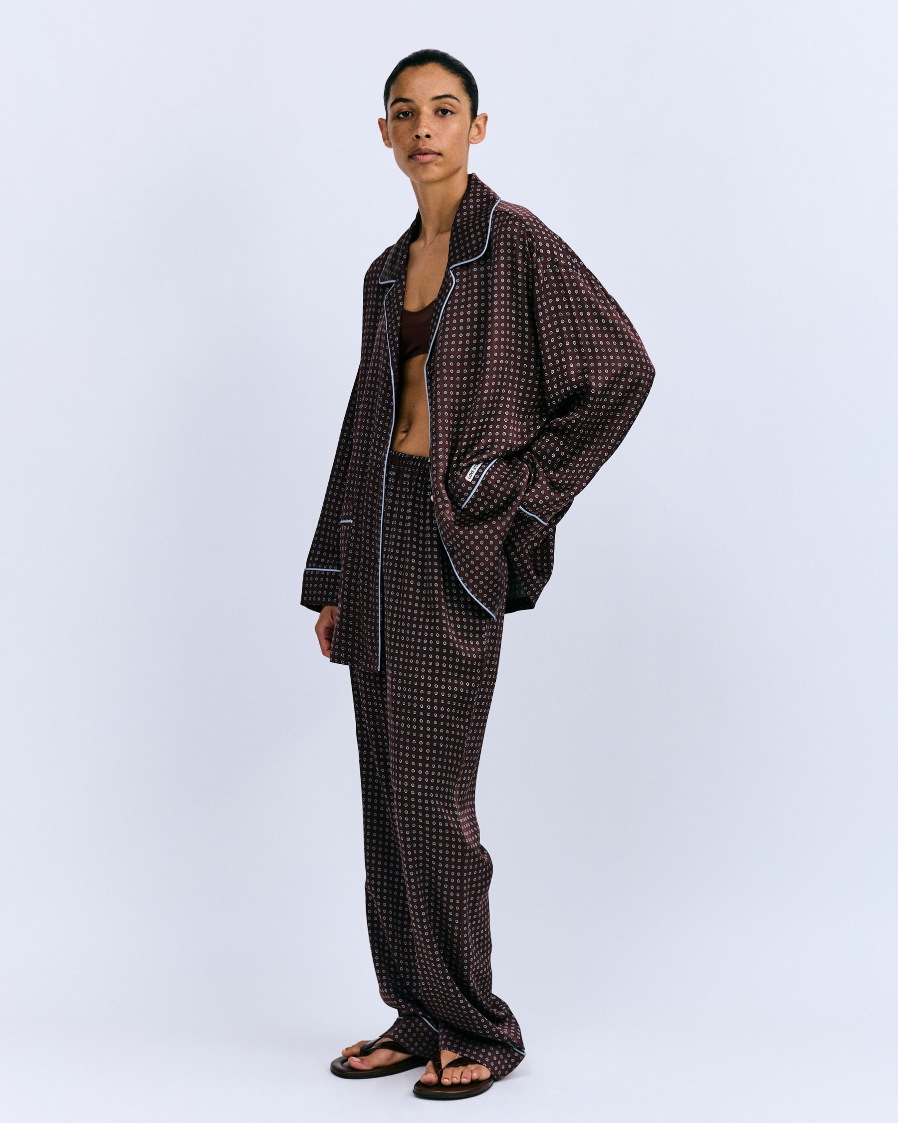 LINGERIE/PJ/SWIM Cedric & Reese PJ Set in Brown LOVE Stories