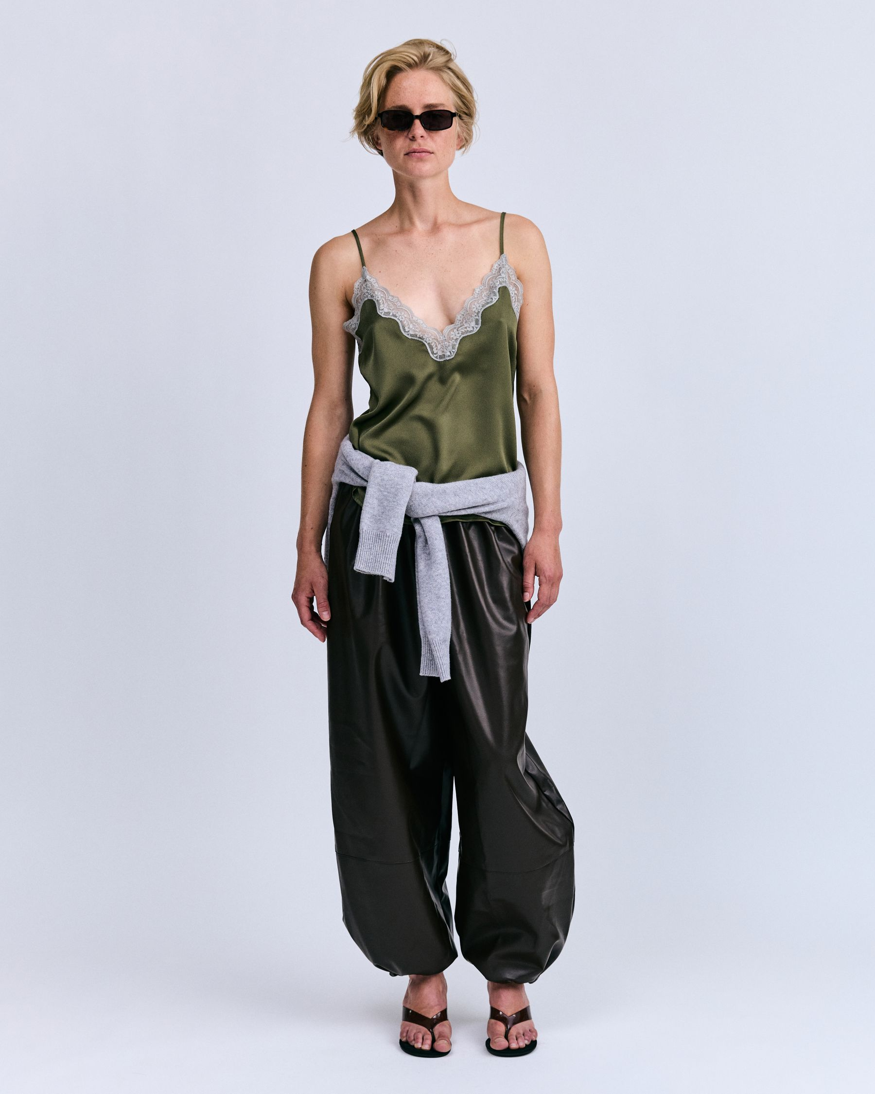 LINGERIE/PJ/SWIM Pip Cami in Green LOVE Stories