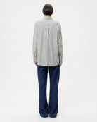 BLOUSES/SHIRTS/TOPS Big Joe Striped Shirt in Ivory and Cilantro TWP