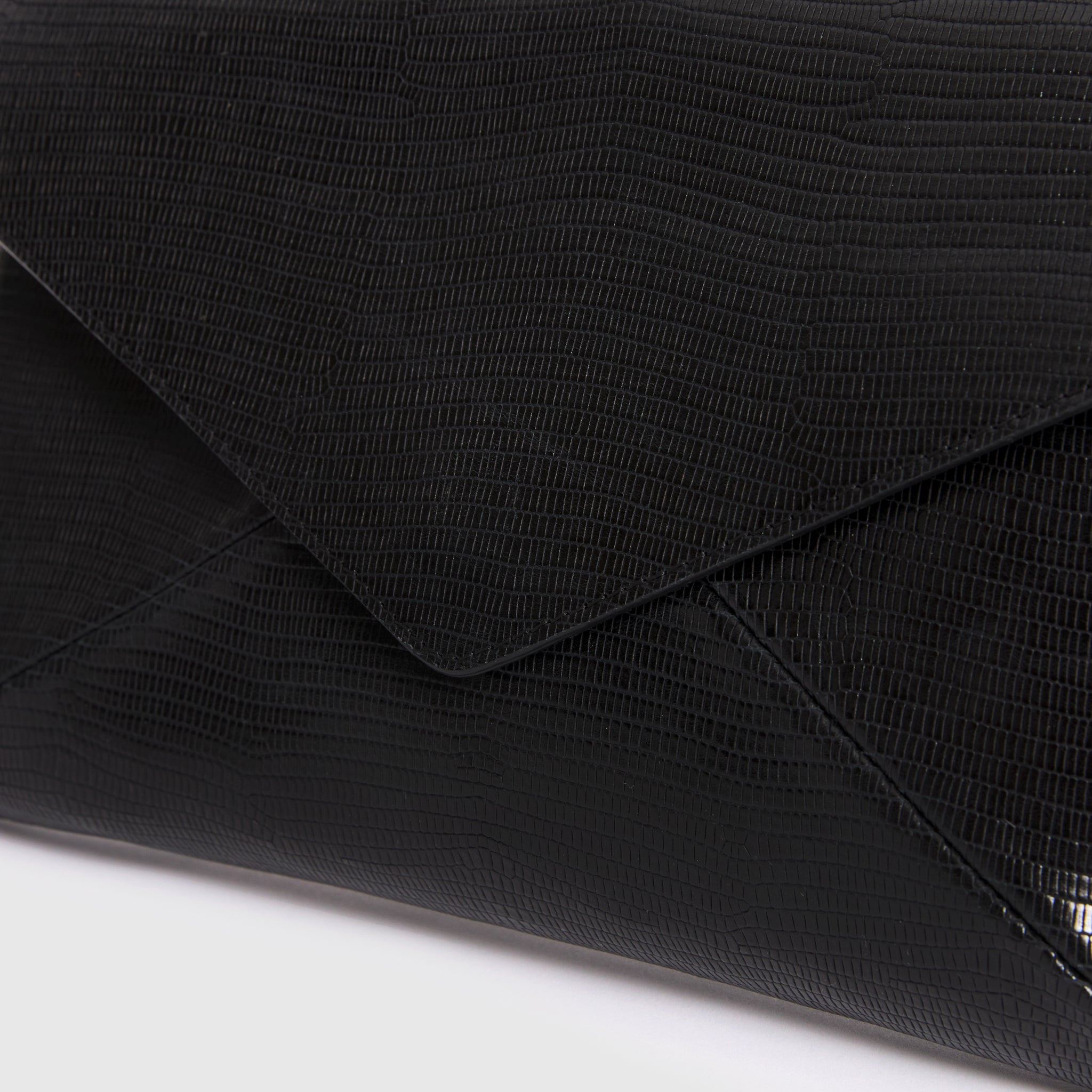 HANDBAGS Valentina Clutch in Black Lizard Lemiz