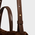 HANDBAGS Mini Asisi Tote in Chocolate Suede Lemiz