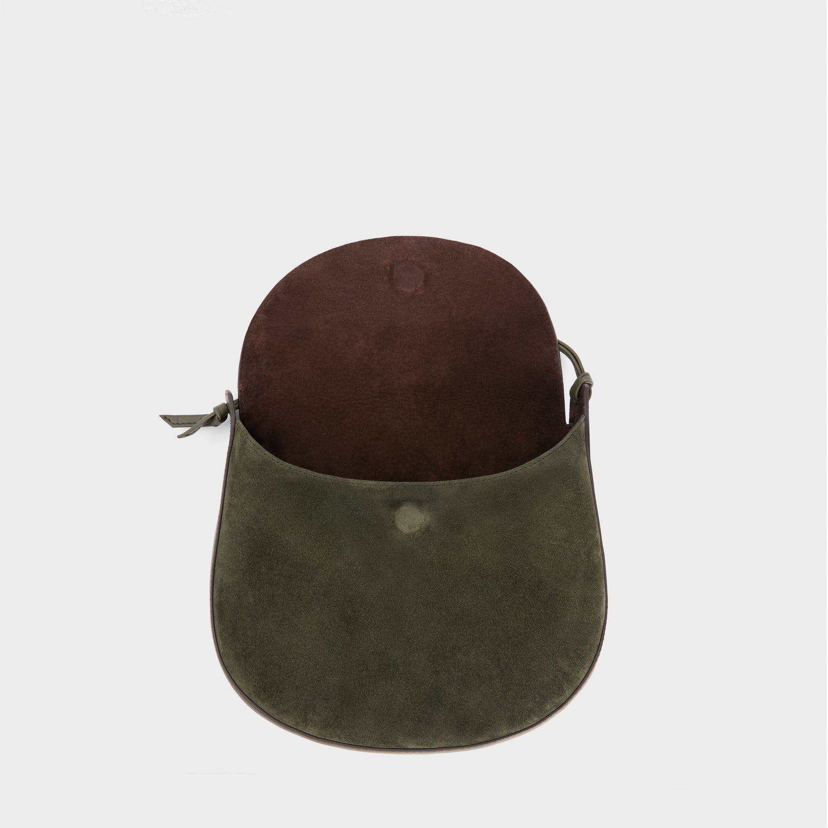 HANDBAGS Juliette Shoulder Bag in Olive Suede Lemiz